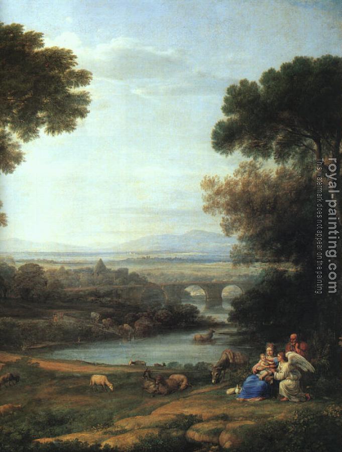 Claude Lorrain : The Rest on the Flight into Egypt, detail